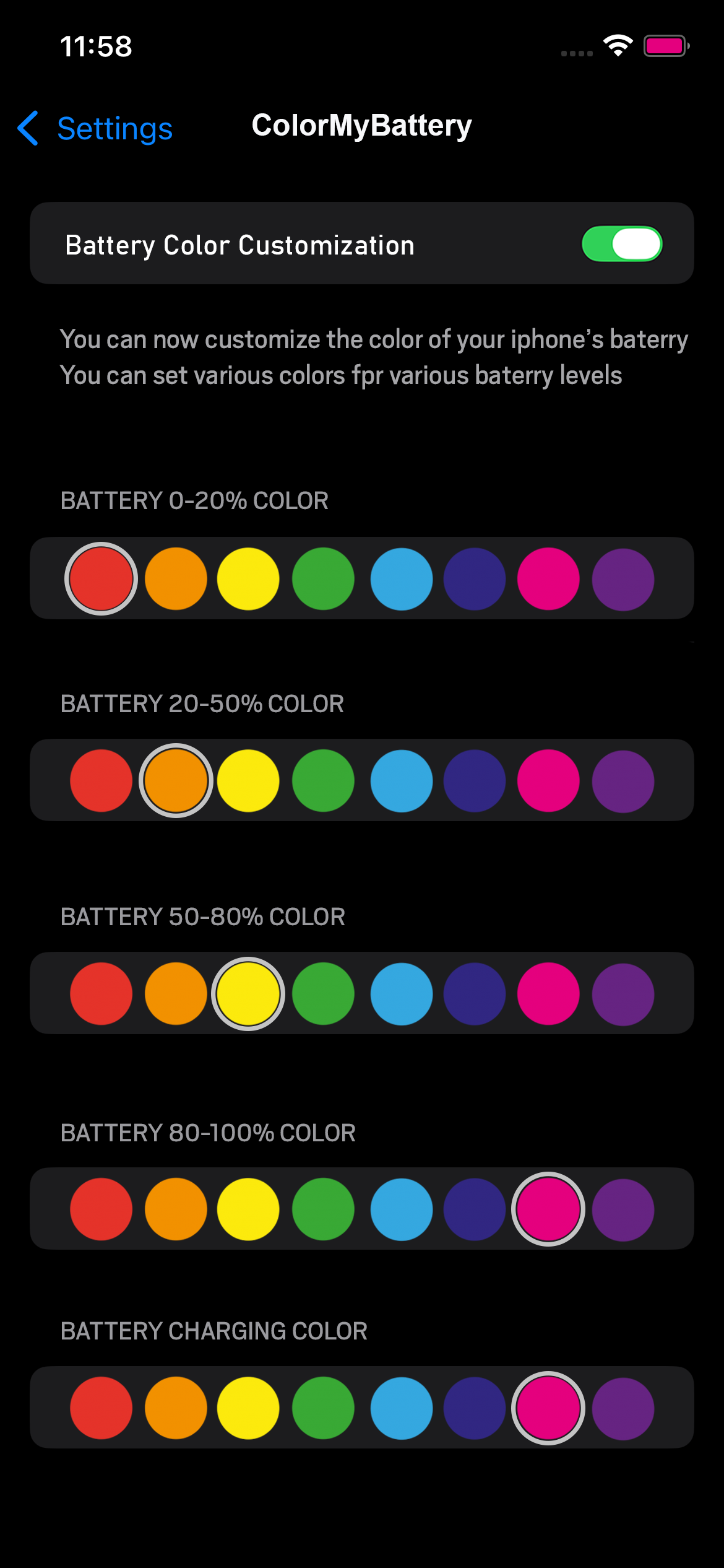Color My Battery